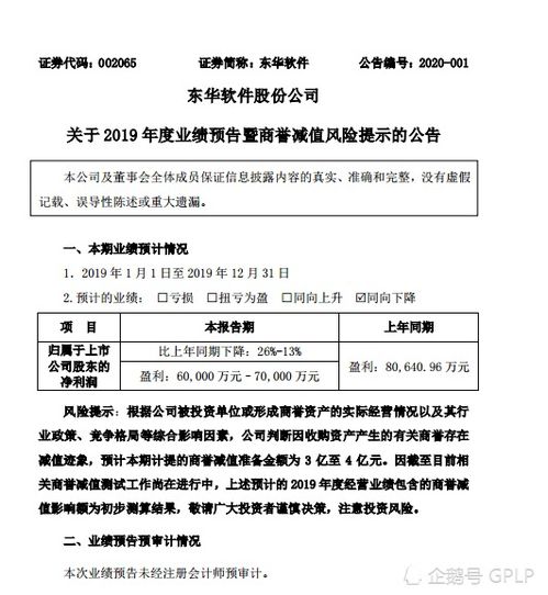 東華軟件連續(xù)四年商譽減值超10億，預(yù)計2019年凈利下滑，信息系統(tǒng)集成服務(wù)承壓